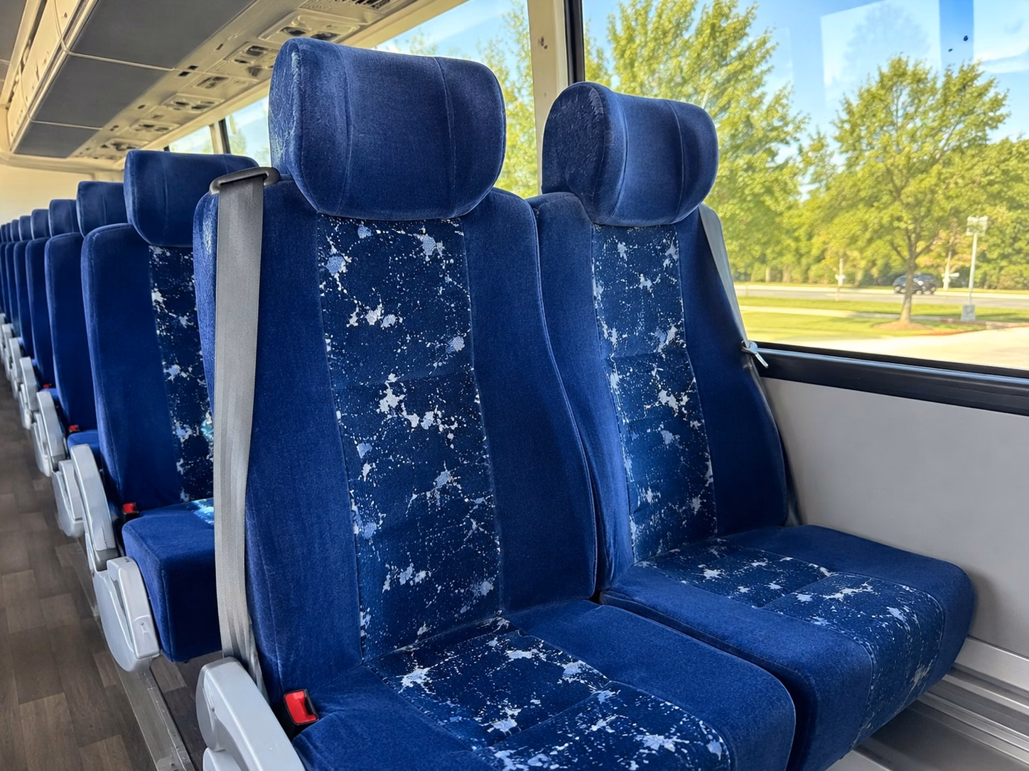 beaumont charter bus rental interior